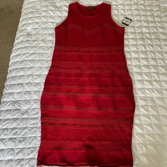 Rachel Roy Collection burgundy knit midi dress - Picture 1 of 12